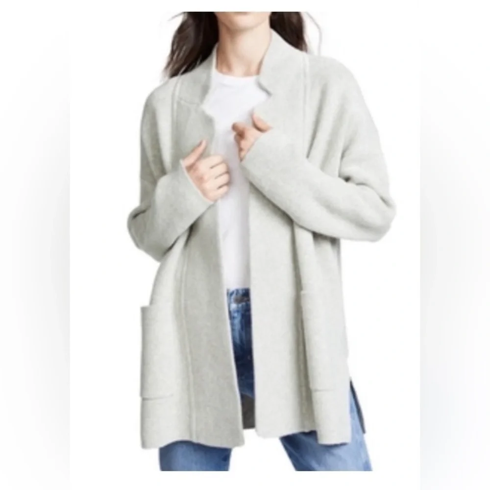 Madewell Merino Wool Blend Spencer Sweater Open Front Cardigan Oversized Sz XXS - Picture 2 of 11